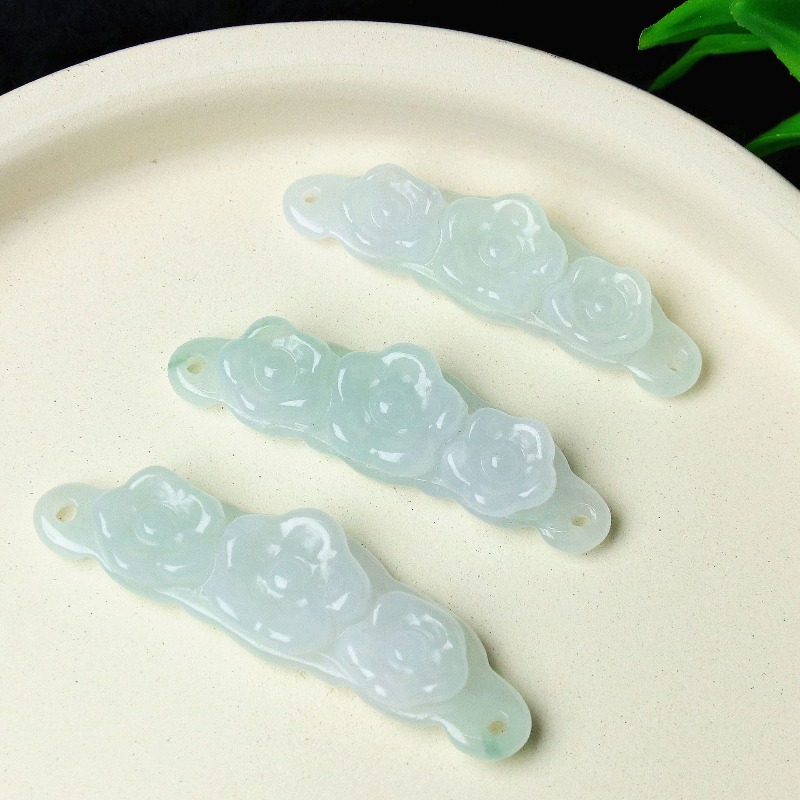 Women Accessories Gift - 1 szt. Naturalny Jadeitowy Szmaragdowy Kwiat