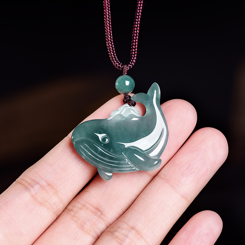 Women Accessories Products - Naturalny Birmanski Jadeitowy Wisiorek w Kształcie