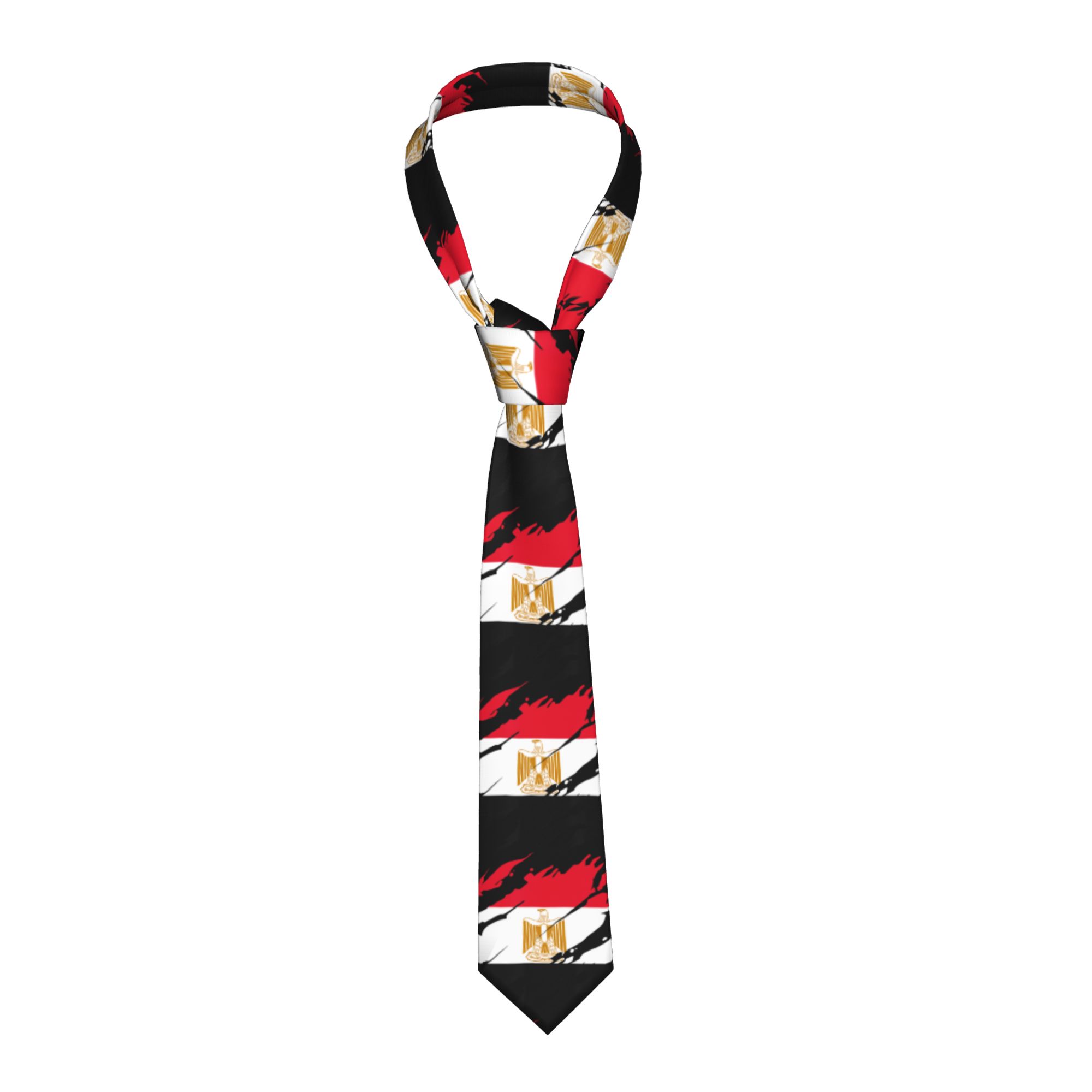 Women'S Egyptian Accessories - Krawat z flagą Egiptu, jedwabny, szeroki,
