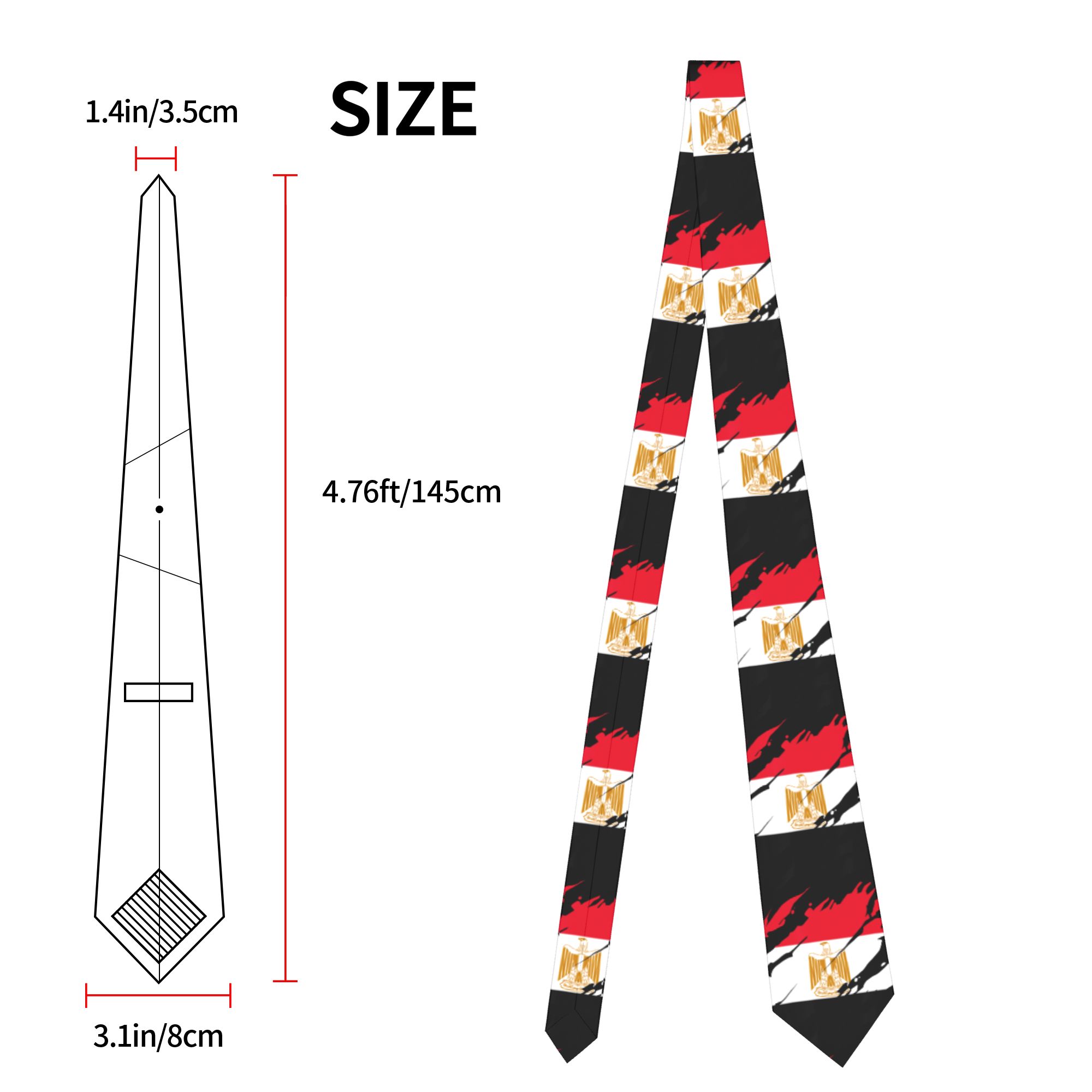 Krawat z flagą Egiptu, jedwabn – Women'S Egyptian Accessories recenzja i cena
